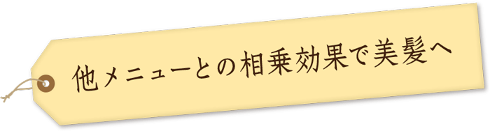 他メニューとの相乗効果で美髪へ